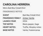 Mini Carolina Herrera Bad Boy Cobalt Elixir 8ml