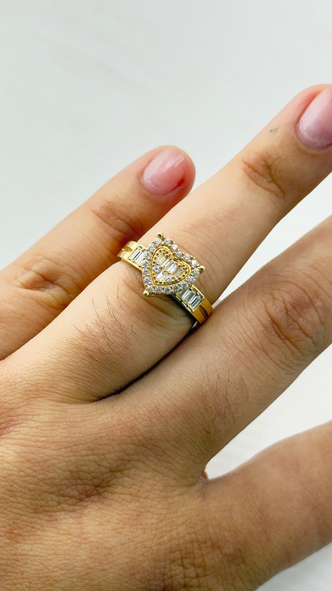 14K ring blue almond y heart