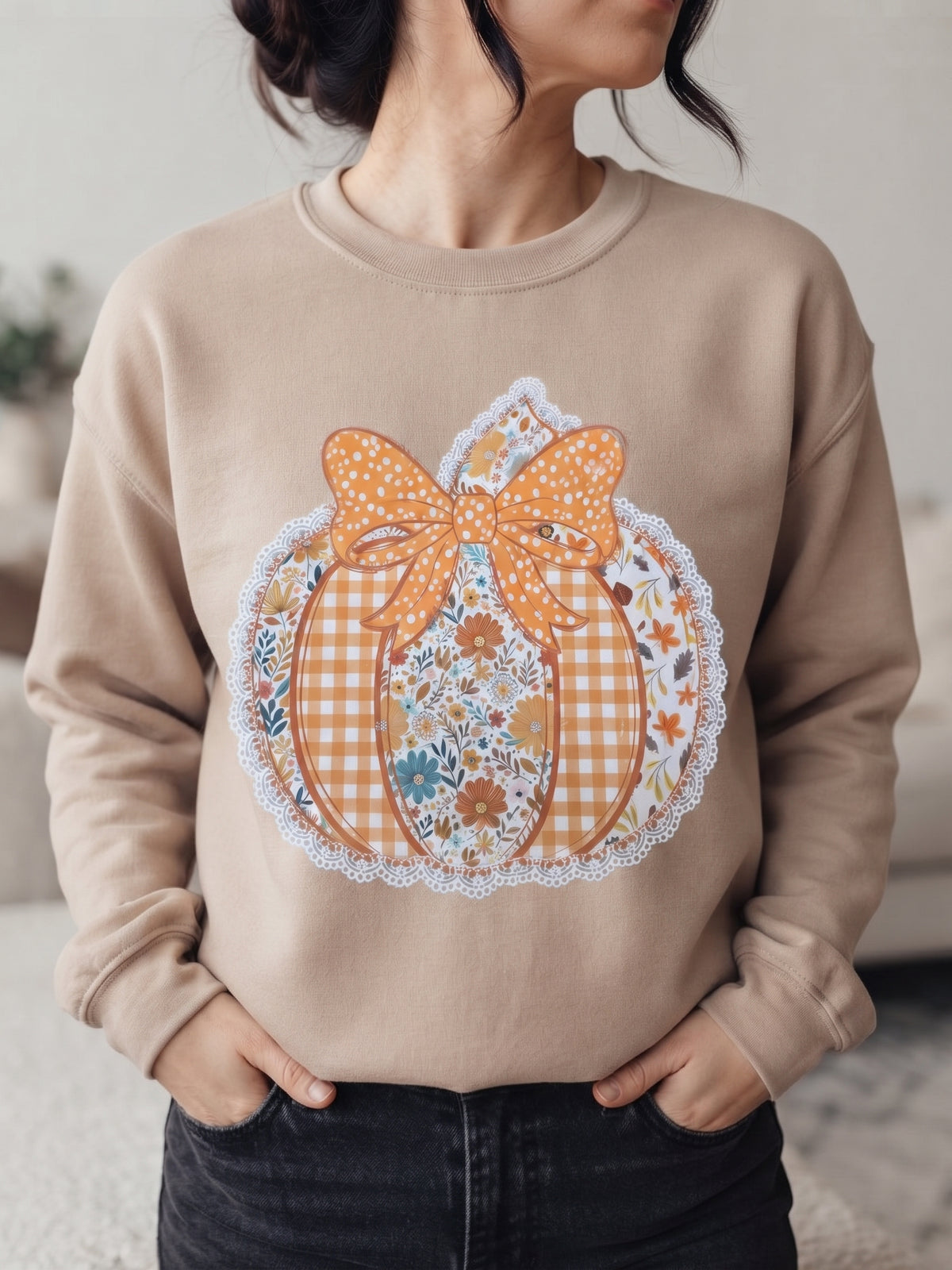 Patchwork Pumpkin - Sweater