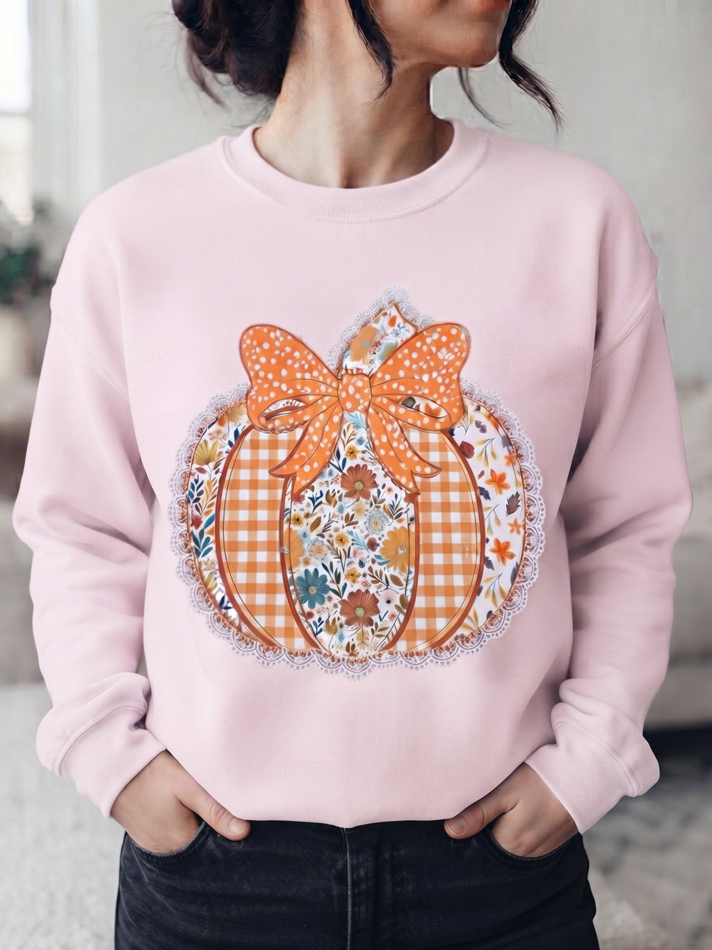 Patchwork Pumpkin - Sweater