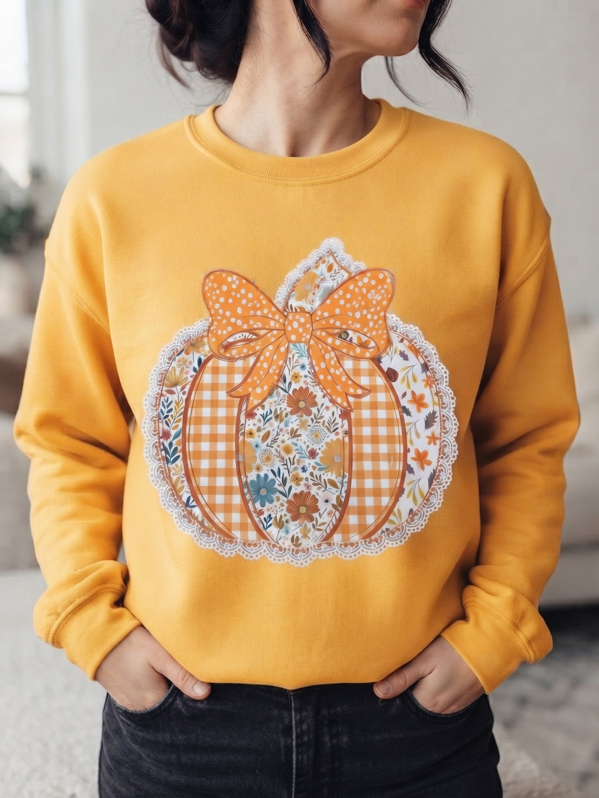 Patchwork Pumpkin - Sweater