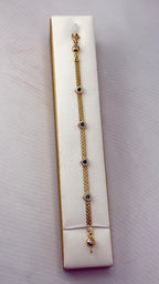 14K bracelet green heart y el otro es infinito con heart