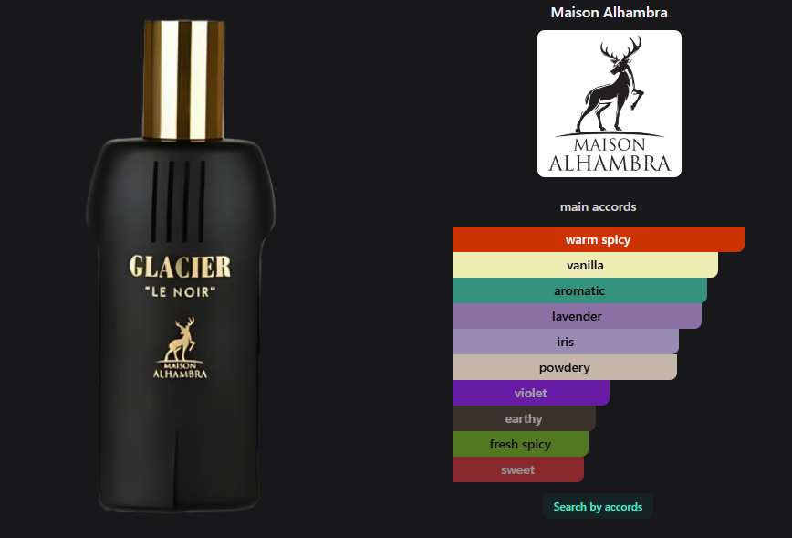 Maison Alhambra Glacier Le Noir edp 3.4 oz