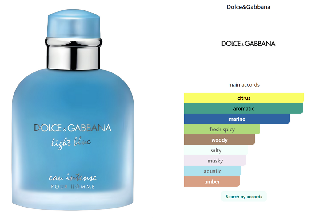 Dolce & Gabbana Light Blue eau intense pour homme