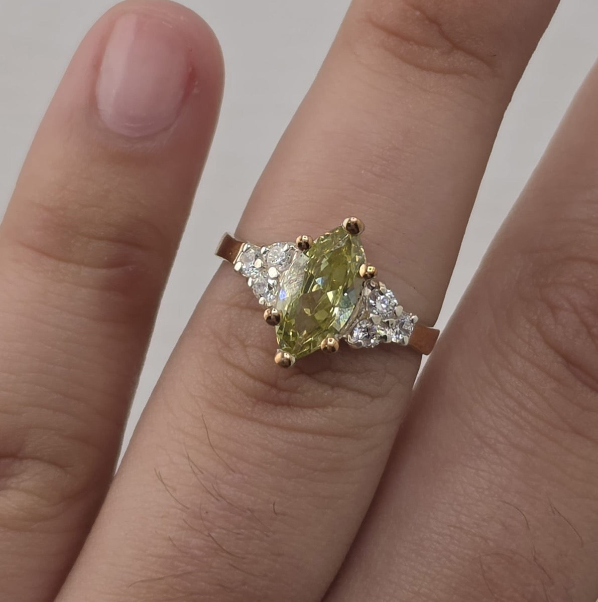 950 silver ring with 18K gold plating