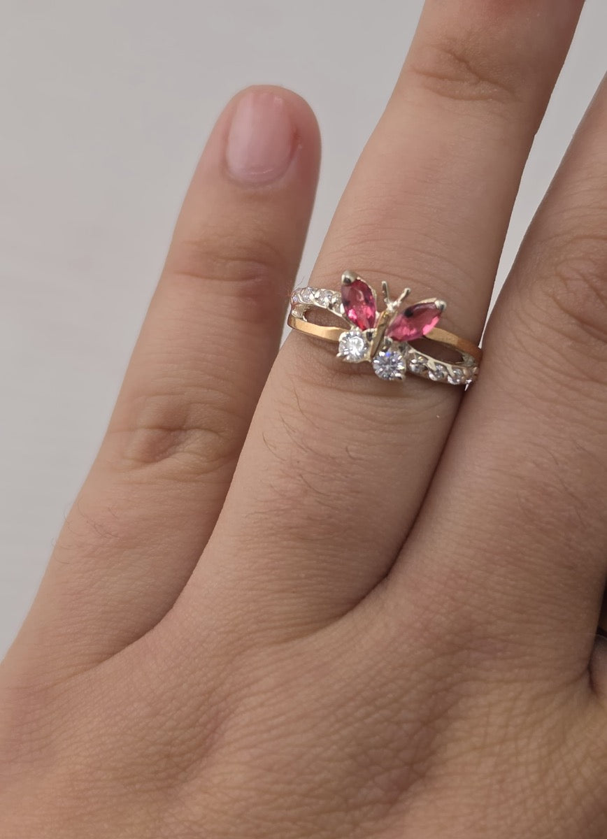 950 silver ring with 18K gold plating