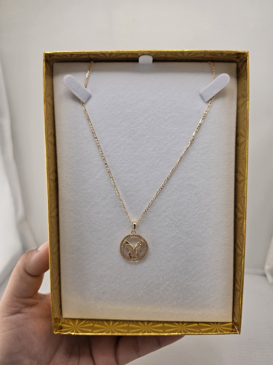 Gold plated 18K chain with pendant