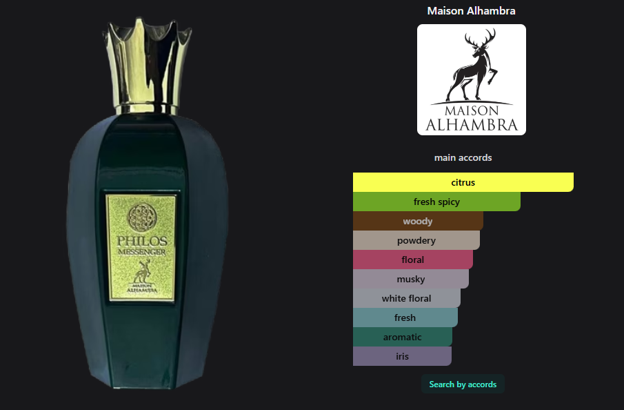 Maison Alhambra Philos Messenger edp 3.4 oz
