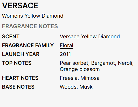 Mini Gift Set Versace Yellow Diamond - Women