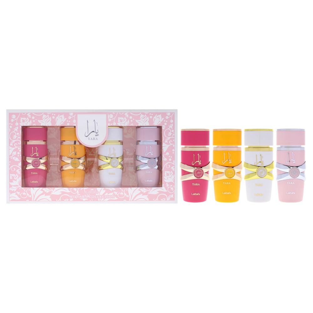Lattafa Ladies Yara Collection 4pcs EDP Gift Set 25 ml