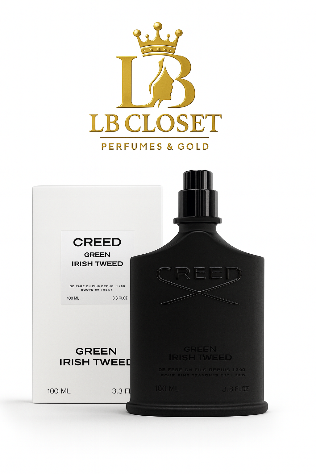 TESTER CREED GREEN IRISH TWEED EDP 3.4 OZ NO CAP